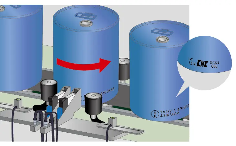 ドラム缶回転印字装置